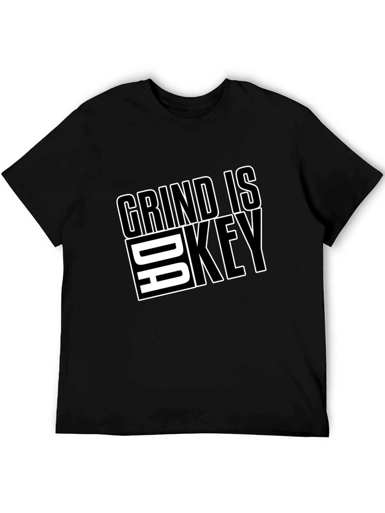 Grind is Da Key Black Graphic Tee