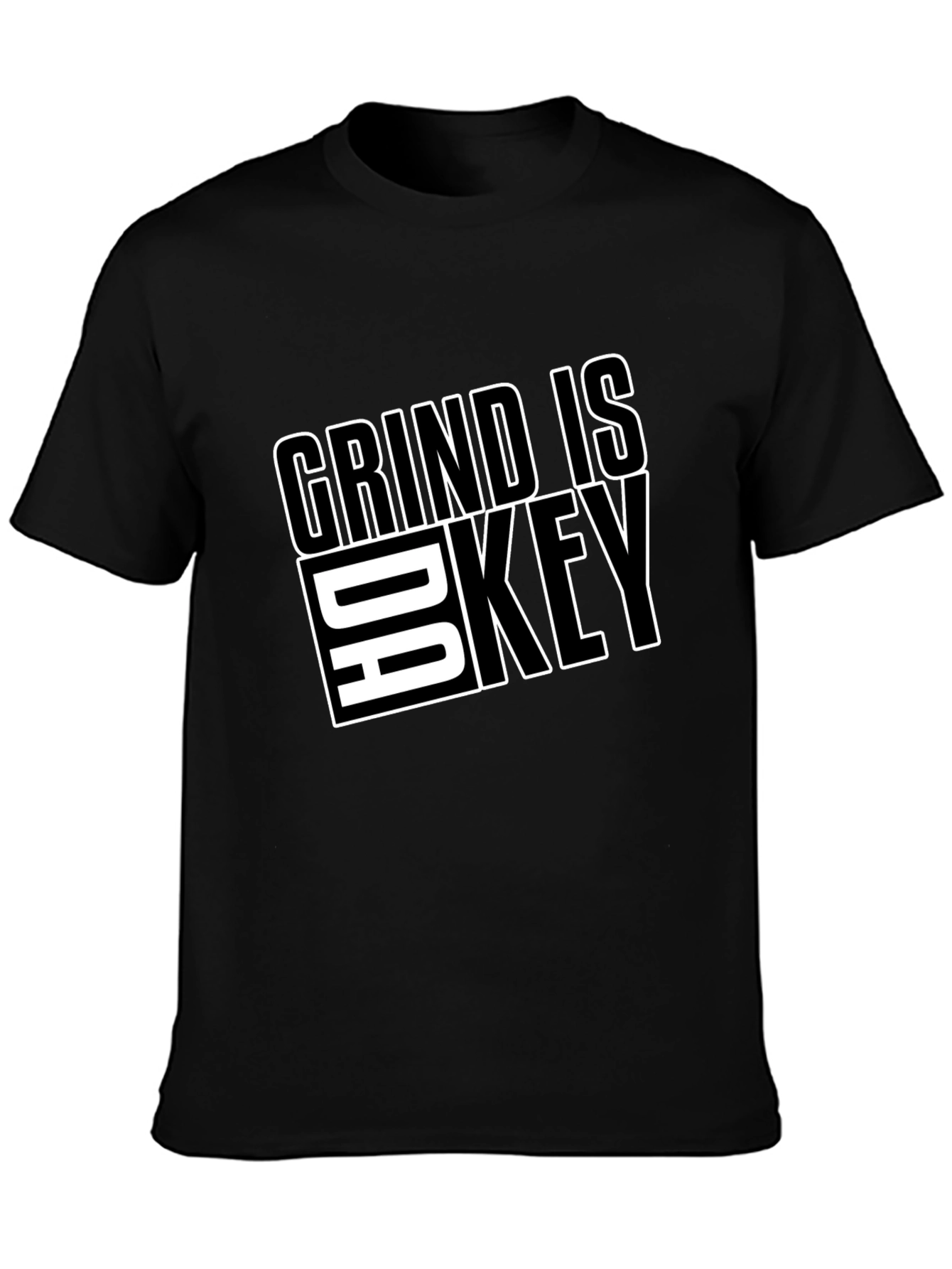 Grind is Da Key Black Graphic Tee