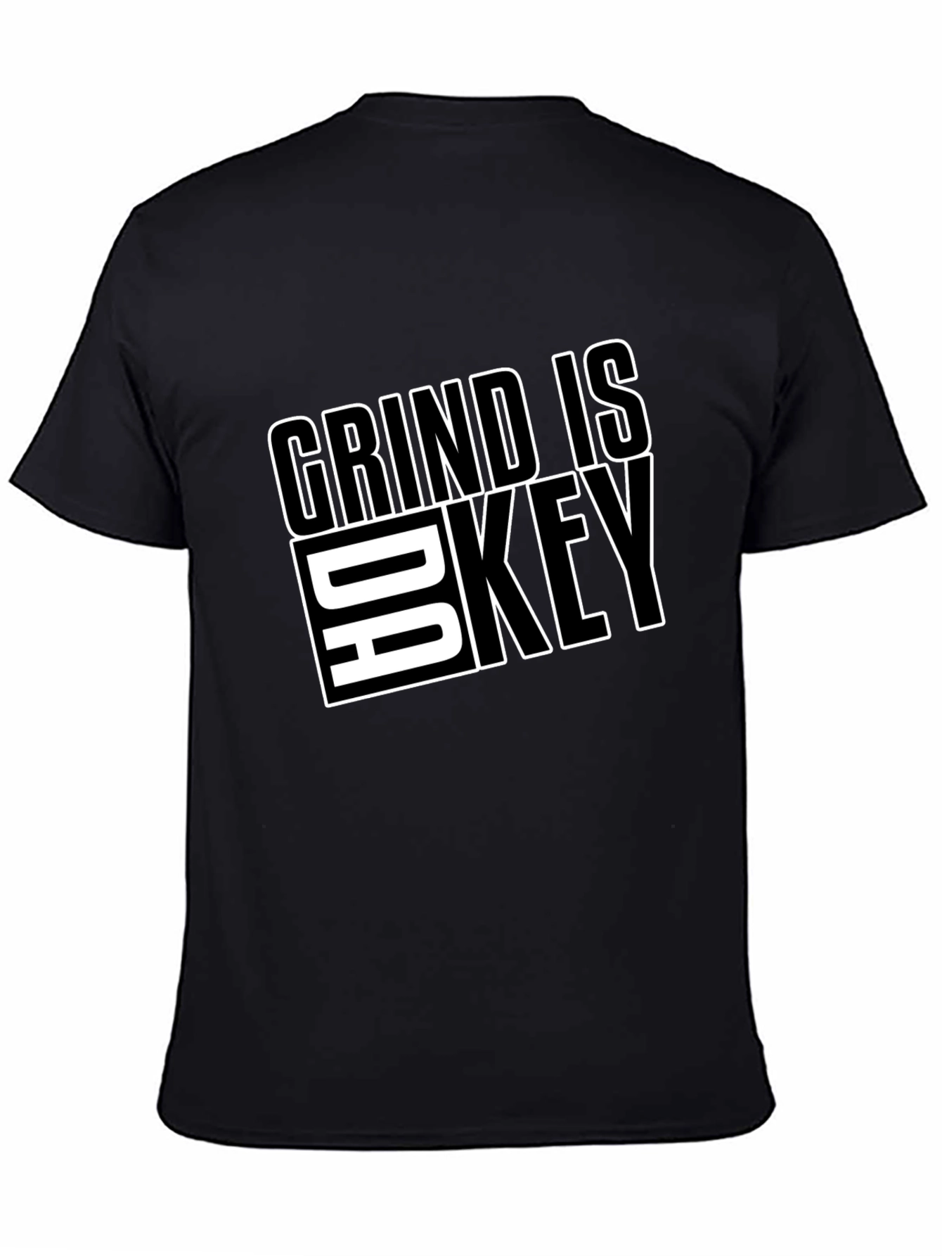 Grind is Da Key Black Graphic Tee