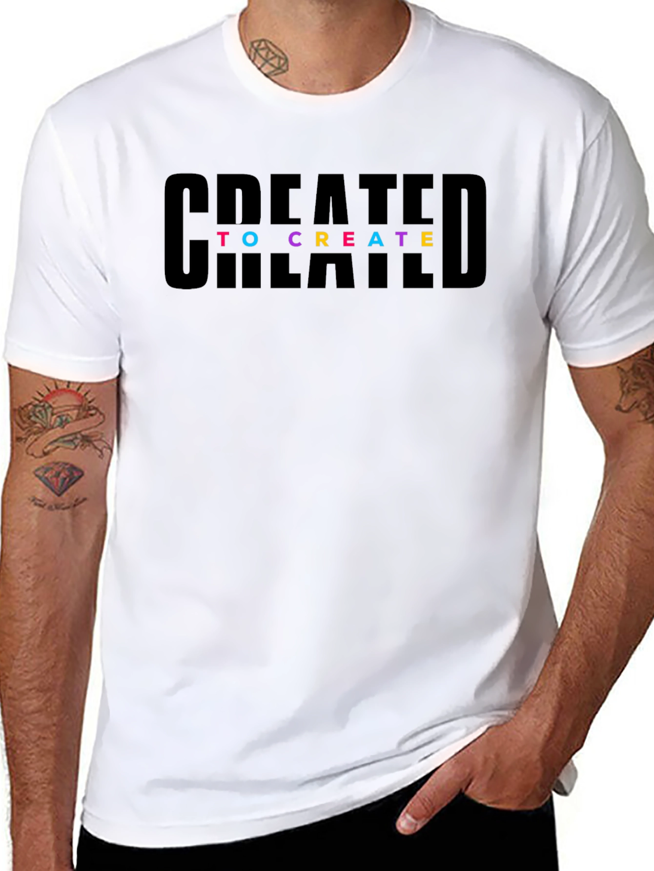 Created to Create Graphic Black T-Shirt
