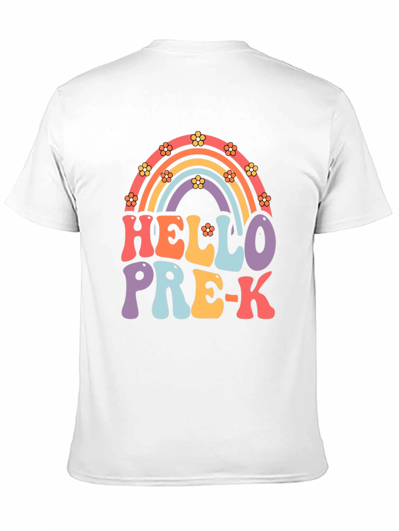 Hello Pre-K Rainbow Teacher T-Shirt