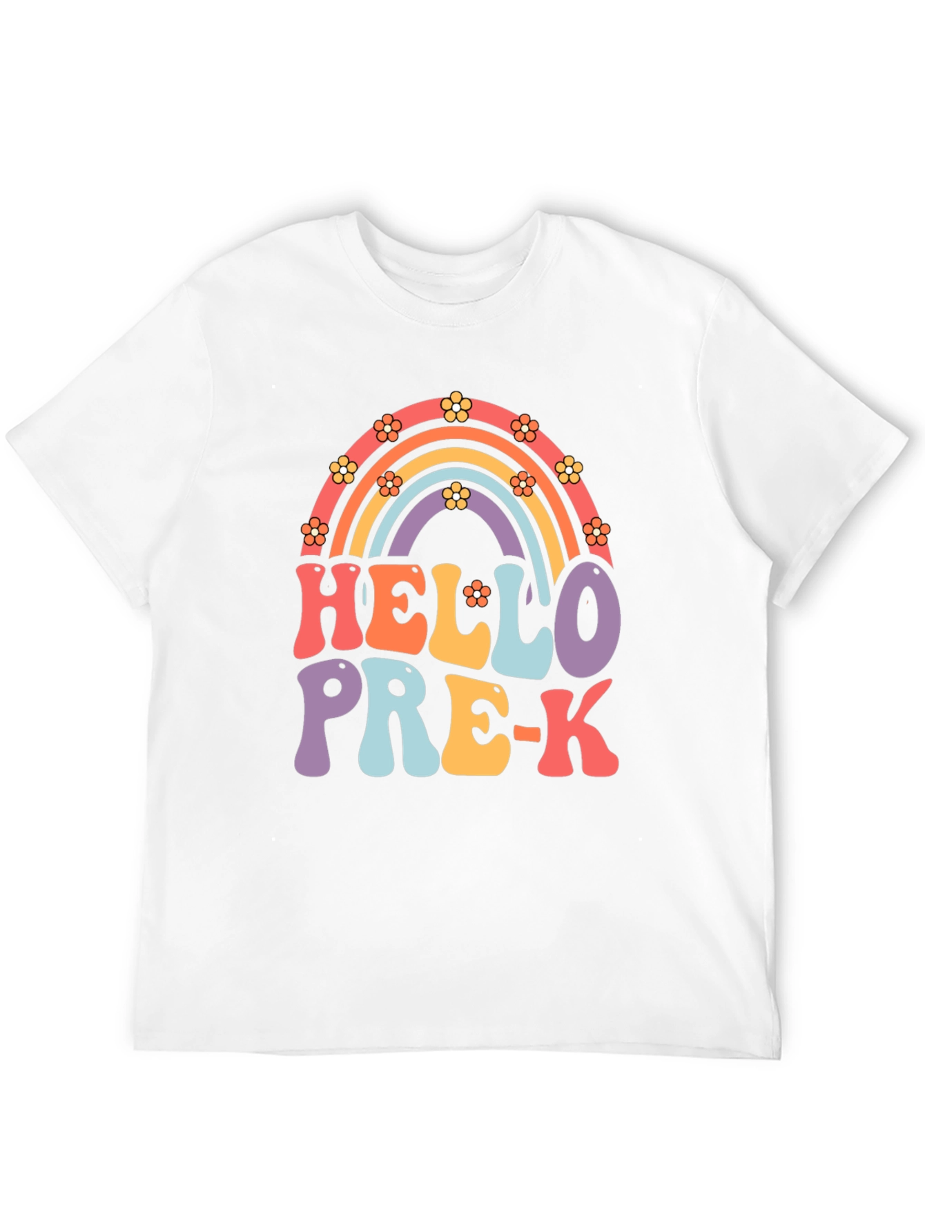 Hello Pre-K Rainbow Teacher T-Shirt