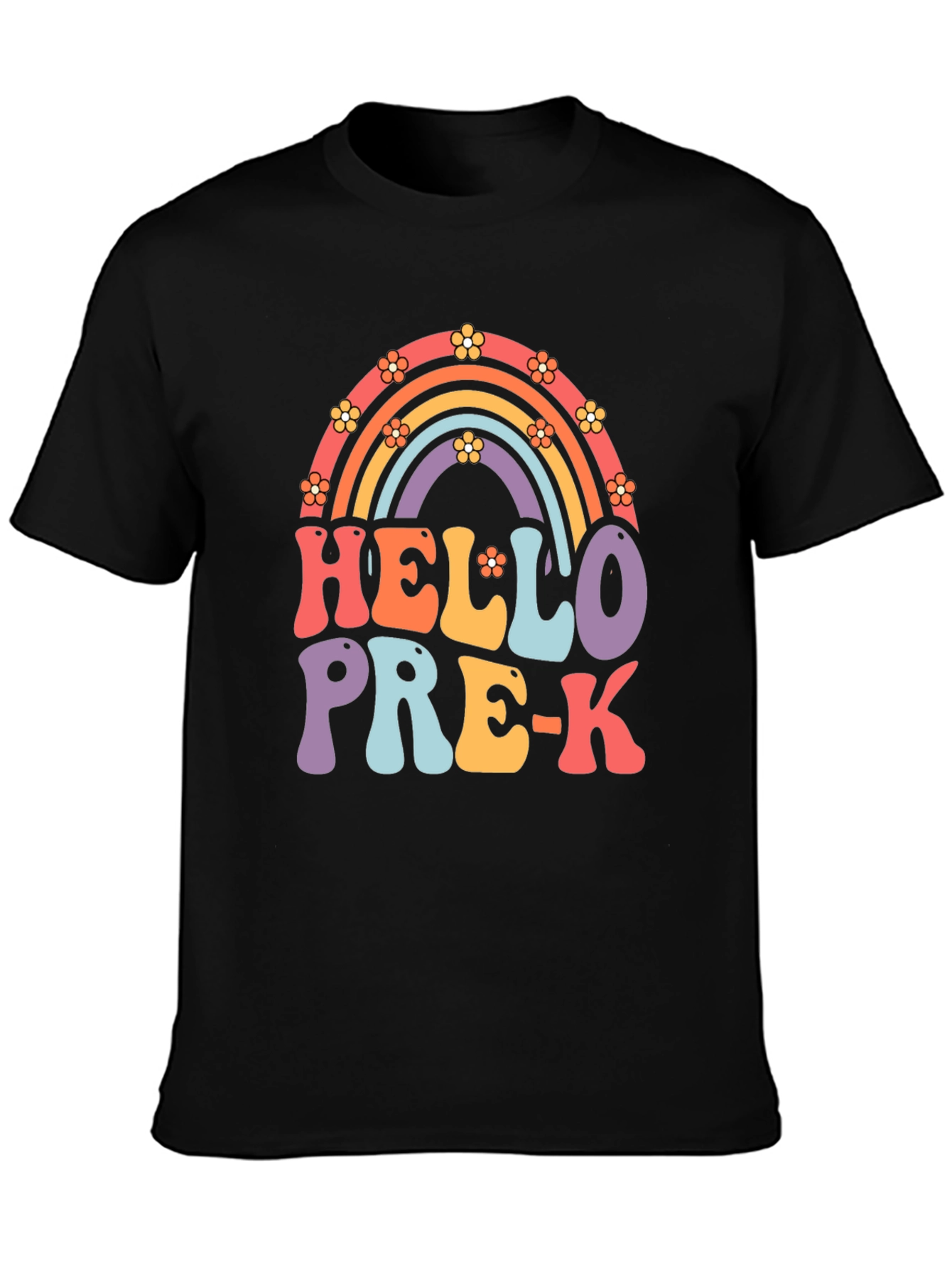 Hello Pre-K Rainbow Teacher T-Shirt