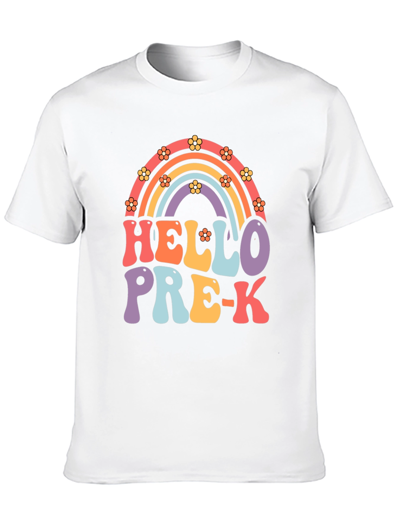 Hello Pre-K Rainbow Teacher T-Shirt