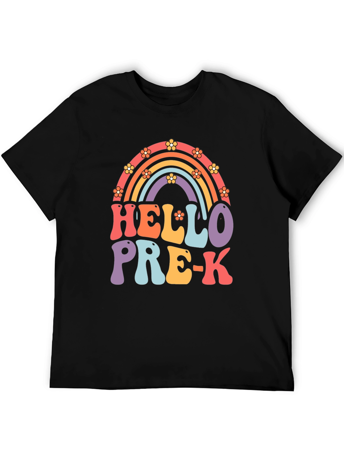 Hello Pre-K Rainbow Teacher T-Shirt