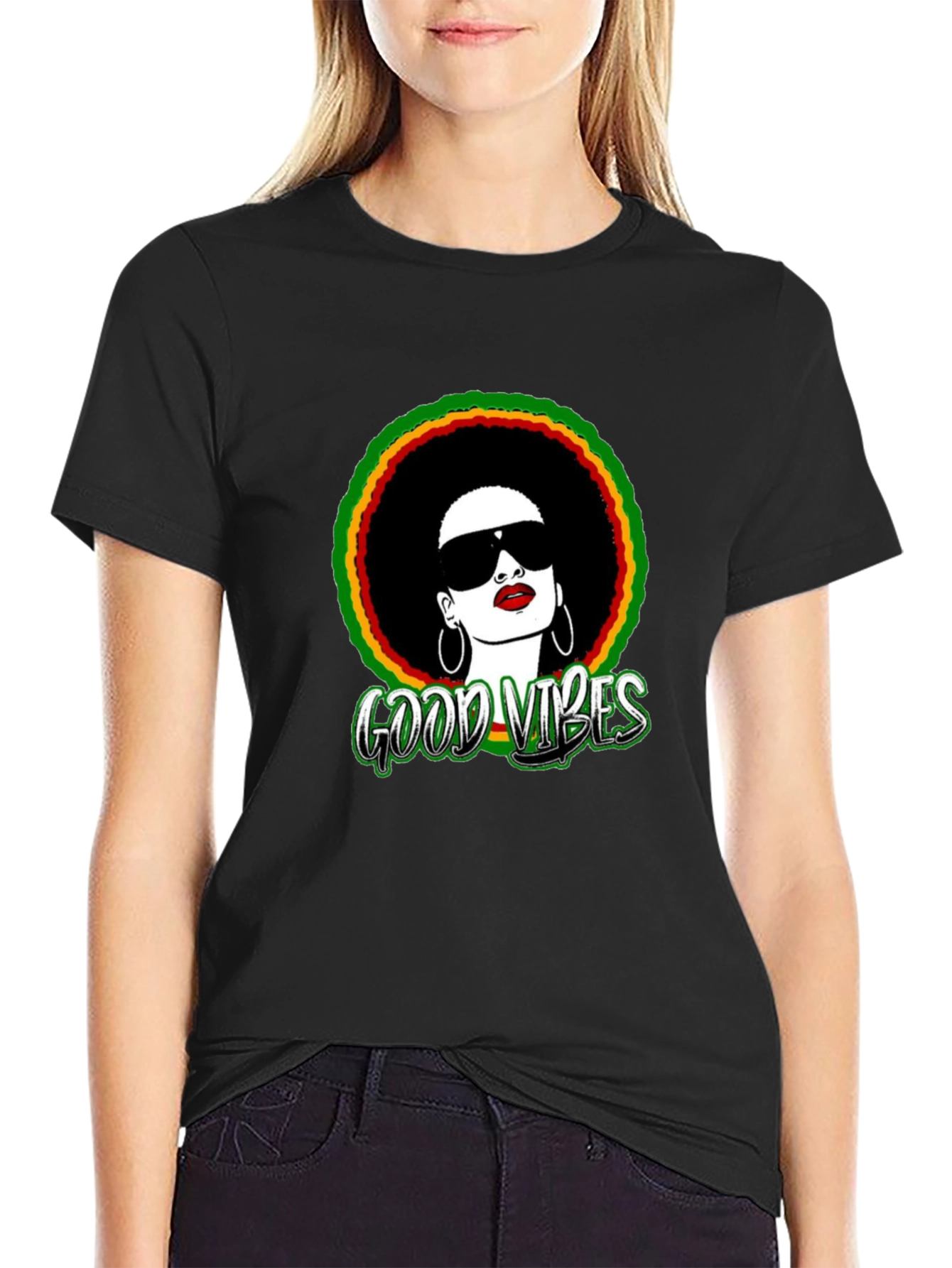 Rasta Afro Good Vibes T-Shirt
