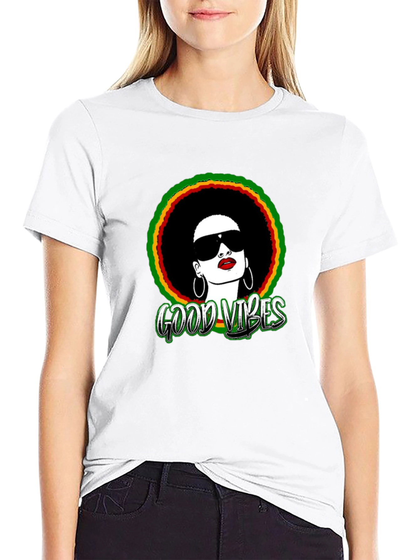 Rasta Afro Good Vibes T-Shirt